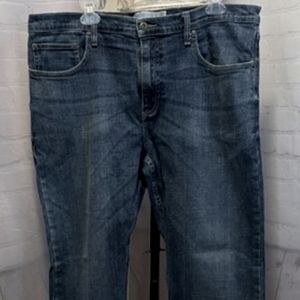 Men's Wrangler Straight Fit Flex Blue Jeans 36x30